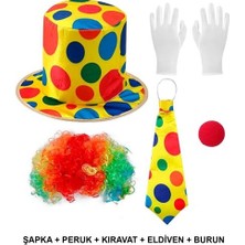 Renkli Palyaço Kostüm Seti – 5 Parça Aksesuar