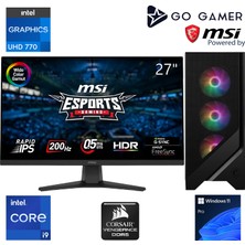 Go Gamer S1019D Intel Core I9 14900K / 32GB 5200MHZ Ddr5 Ram / 2tb Nvme SSD 6000-5000MB-SN Gen4 / 240MM Sıvı Soğutma / Windows 11 Pro Masaüstü Iş Bilgisayarı