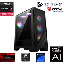 Go Gamer U84 Intel Core Ultra 7 265KF / 64GB Ddr5 6000MHZ / 1tb Nvme SSD 5000-3600MB-SN Gen4 / RX9060 Xt 16GB / 240MM Sıvı Soğutma / Windows 11 Pro Masaüstü Bilgisayar