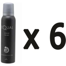 6 Adet Equal Sense Deodorant 150 ml Erkek