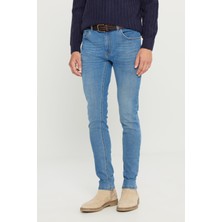 Altınyıldız Classics Erkek Açık Mavi Ekstra Slim Fit Dar Kesim Rıss Pamuklu Esnek Denim Jean Kot Pantolon