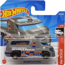 - Hw Hızlı Tepki - Hw Kurtarma 5/10 - HCX79 - Kısa Kart - Ambulans - Mattel 2022