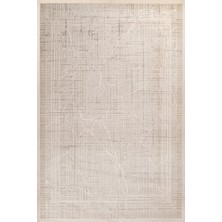 Hali.Net 80x150 cm Krem Bej Geometrik Ve Organik Çizgiler Modern Soyut Halı | Salon Mutfak Halısı | Hav Vermez Leke Tutmaz | KRM_TRUVA-015A