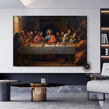 Son Akşam Yemeği Kanvas Tablosu, Isa Duvar Sanatı, Dini Kanvas Duvar Dekoru, Isa Mural Tablosu