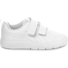 Puma Courtflex V3 V Ps Beyaz Çocuk Ayakkabı 39764202 Nefes Alabilir Yapı ile Koşu ve Yürüyüş İçin İdeal