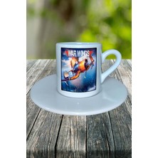 War Wings Mobil Oyun Baskılı Türk Kahvesi Fincanı Tabaklı Kişiye Özel Model 1