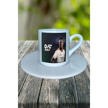 Fc Mobile Mobil Oyun Baskılı Türk Kahvesi Fincanı Tabaklı Kişiye Özel Model 2