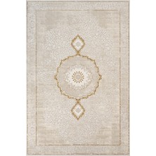 Hali.Net 80x150 cm Krem Karamel Modern Lüks Halı | Mutfak Balkon Salon Halısı | Hav Vermez Leke Tutmaz | KRM_ELİT-004S