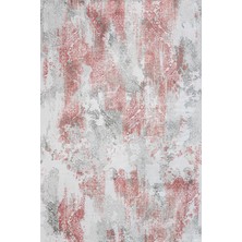 Hali.Net 80x150 cm Pembe Beyaz Şal Deseni Modern Vintage Eskitme Yıkanabilir Halı | Salon Mutfak Halısı | Leke Tutmaz Hipoalerjenik | CREA_GALAXY-3507K