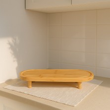 Ayaklı Premium Bambu Sunum Tahtası 35 cm x 14 cm