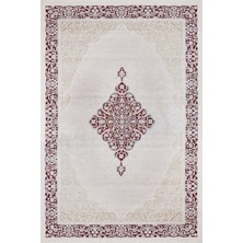 Hali.Net 80x150 cm Bordo Yıkanabilir Halı | Salon Halısı | Leke Tutmaz Hipoalerjenik | GM_ESİLİVA-11314B