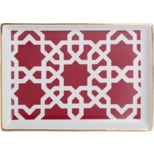 Porland Morocco Kahvaltı Tabağı Desen5 Fuşya 18x13