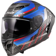 Ls2 Dragon Karbon Trax Mavi Kask