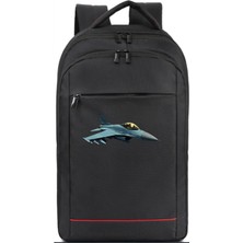 Jet Uçak Baskılı Sırt Çantası Pilot - Havacı - Uçak Tutkunu Hediye