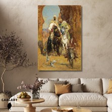 Tekli Dikey Kanvas Tablo Ünlü Eserler Henri Rousseau Le Retour Des Guerriers