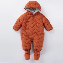 Kapitone Içi Kürklü Peluş Çıtçıtlı Kışlık Kapüşonlu Çocuk Erkek Bebek Astronot Tulum Kozmonot Mont