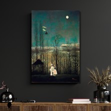 Tekli Dikey Kanvas Tablo Ünlü Eserler Henri Rousseau Carnival Evening