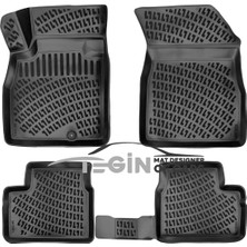 Nissan Micra 3D Havuzlu Paspas 2016-2018 Siyah