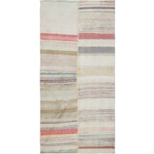 Bespoky 142x291 cm Bej Klasik Yün Halı | Salon Yatak Odası Halısı | %100 Doğal Yün El Yapımı El Dokuma | UNİQUE-31987