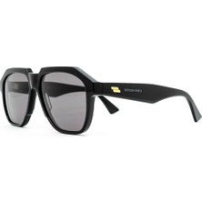 Bottega Veneta BV1034S 001 Siyah Füme Geometrik Kadın Güneş Gözlüğü 57-15