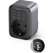 UGREEN Akım Korumalı Duvar Prizi 2xUSB-A, USB-C 30W GaN Hızlı Şarj Cihazı - 90613