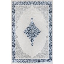 Hali.Net 80x150 cm Mavi Yıkanabilir Halı | Salon Mutfak Halısı | Leke Tutmaz Hipoalerjenik | GM_ESİLİVA-11314M