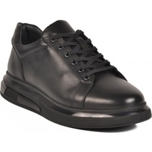 Siyah Hakiki Deri Erkek Günlük Ayakkabı 2577 M