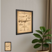 Vecihi Geliyor Airbus A350-900 Tablo Metal Çerçeveli Ahşap Pilot - Havacı - Uçak Tutkunu