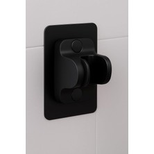 Yapışkanlı Lüks Duş Askısı - Siyah Renk | Vidalama Gerektirmez | Suya Dayanıklı | Pratik Montaj | Tüm Banyo Duvarlarıyla Uyumlu