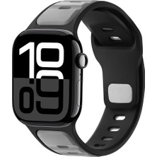 Apple Watch 42MM 44MM 45MM S10 46MM Ultra 49MM Çift Renkli Spor Silikon Kordon Nefes Alabilir