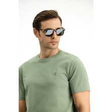 Kiğılı Bisiklet Yaka Slim Fit Dar Kesim Süprem Pamuklu Tişört