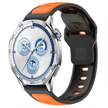 Huawei Watch Gt5 46MM ve Gt5 46MM Ile Uyumlu Çift Renkli Spor Silikon Kordon Nefes Alabilir Konforlu