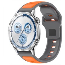 Huawei Watch Gt5 46MM ve Gt5 46MM Ile Uyumlu Çift Renkli Spor Silikon Kordon Nefes Alabilir Konforlu