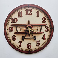 Vecihi Geliyor Pervaneli Uçak Temalı Duvar Saati Pilot - Havacı - Uçak Tutkunu