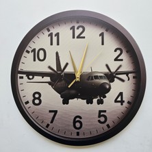 Vecihi Geliyor Uçak Temalı Duvar Saati Pilot - Havacı - Uçak Tutkunu
