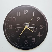 Vecihi Geliyor Yolcu Uçak Temalı Duvar Saati Pilot - Havacı - Uçak Tutkunu