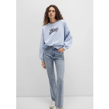 Mavi Mavi Logo Baskılı Mavi Sweatshirt 1S10419-70813