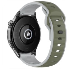 Huawei Watch Gt5 46MM ve Gt4 46MM Ile Uyumlu Çift Renkli Spor Silikon Kordon Nefes Alabilir Konforlu