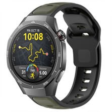Huawei Watch Gt5 Pro 46MM Ile Uyumlu Çift Renkli Spor Silikon Kordon Nefes Alabilir Konforlu