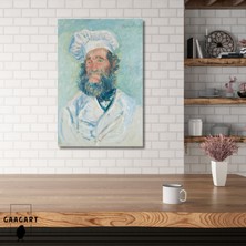 Tekli Dikey Kanvas Tablo Ünlü Eserler Claude Monet Der Koch Monsieur Paul
