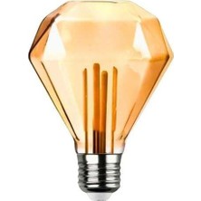 Ledx Gd-95 Kırılmaz Gövde Diamond Elmas Kesim 4,5 Watt Amber Rustik Ampul