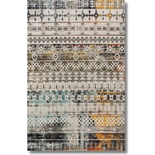 Drom Dokuma Taban Makinede Yıkanabilen Kilim Kaymaz Şönil Retro Iskandinav Halı