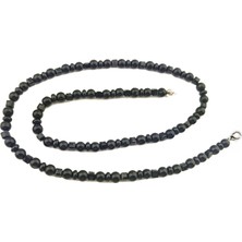 Pigado Gümüş Klipsli Siyah Parlak Oniks Doğaltaş Erkek Kolye