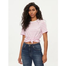 Only Pieces 17140802 0 Yaka Kadin Body - Pembe Cizgili