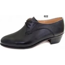 Çarşamba Ayakkabısı Yumurta Topuk Hakiki Deri Bağlı Kundura