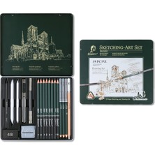 Giorgione Metal Kutu Sketching-Art Çizim Seti 19 Parça (G-191908)