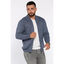 Erkek Fermuarlı Cepli Triko Hırka P-00013765