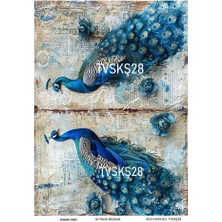 Tavuskuşu Serisi Tvskş28 Pirinç Dekopaj 30*42 cm