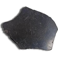 Shungite Şungit Taşı Düz Kesim Doğal Parça 469-1