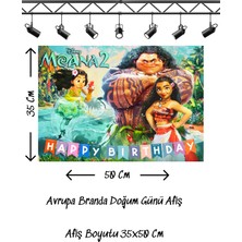 Moana Temalı Doğum Günü Afişi